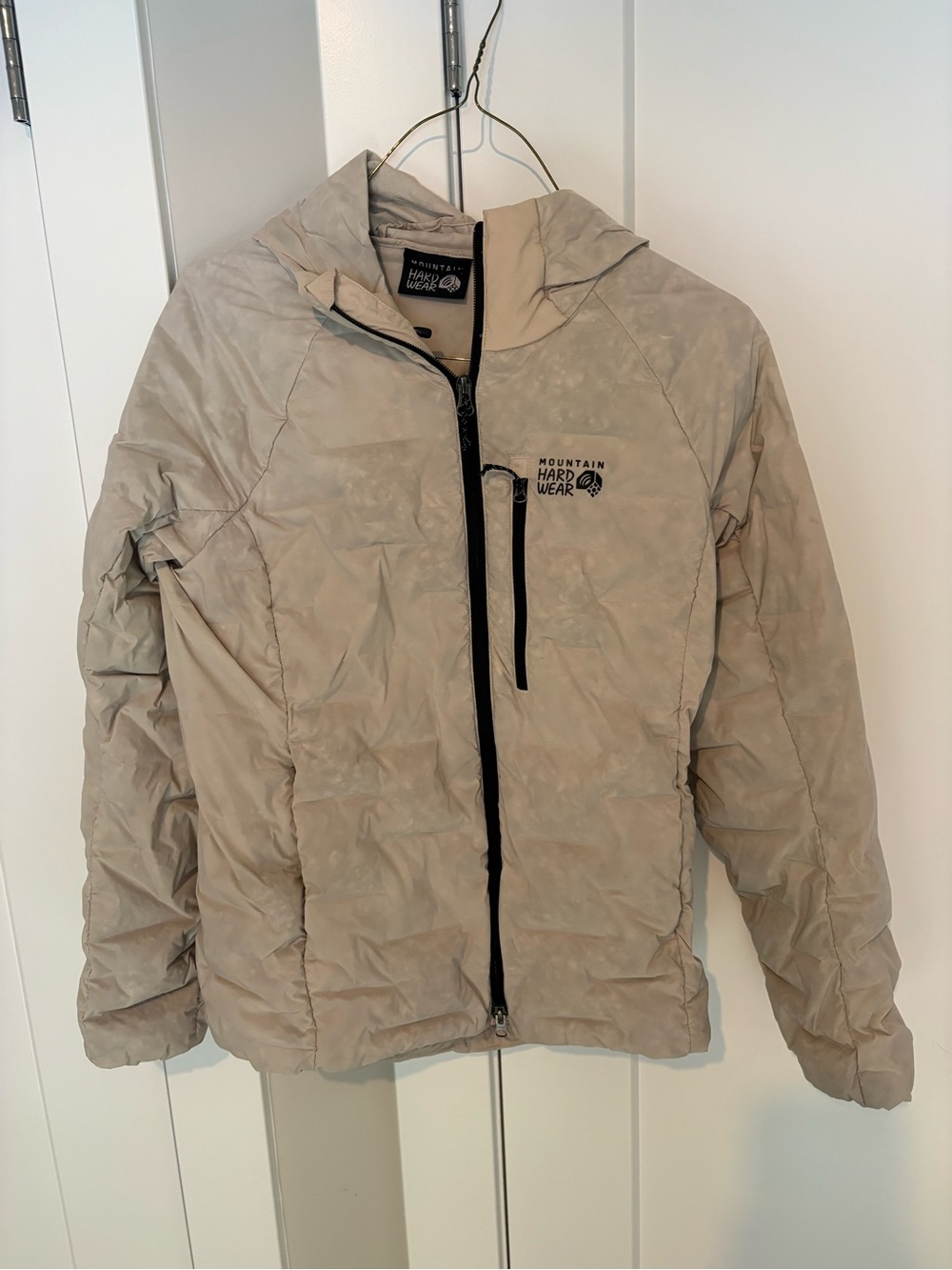 Mountain Hardwear Men's Hooded Puffer Jacket - Light Tan